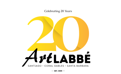 20 year graphic with 20 in gold and ArtLabbe beneath in bold and black